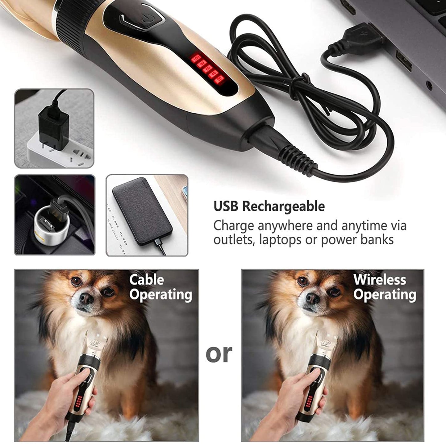 Doggy Hair Trimmer Clipper Pro