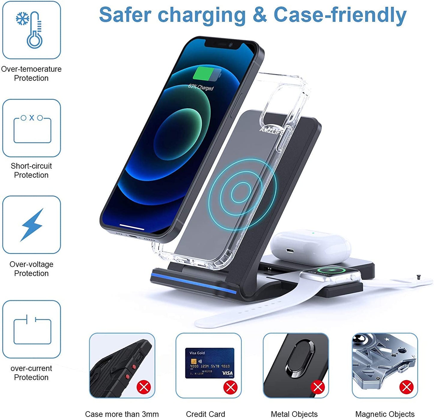 Wireless 3-in-1 Fast Charging Station