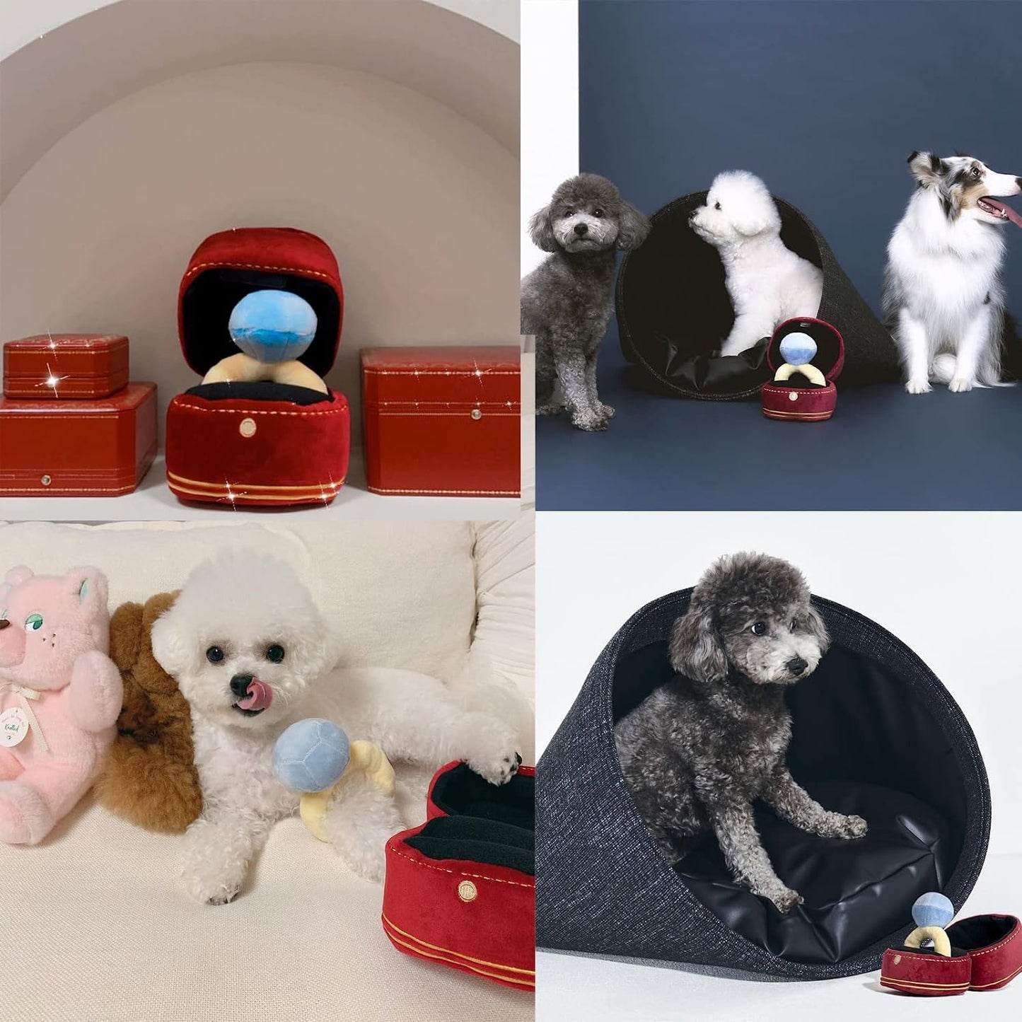 Luxury Diamond Ring Dog Chew Squeaky Toy