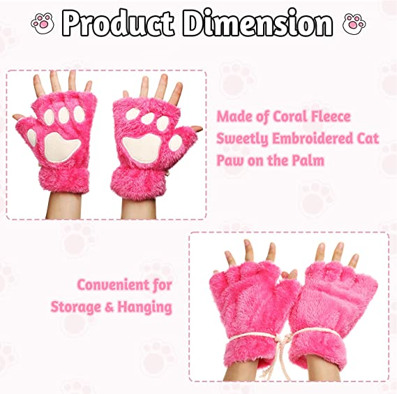 Cat Paw Winter Gloves