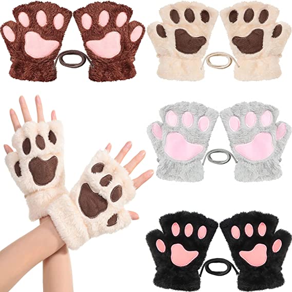 Cat Paw Winter Gloves