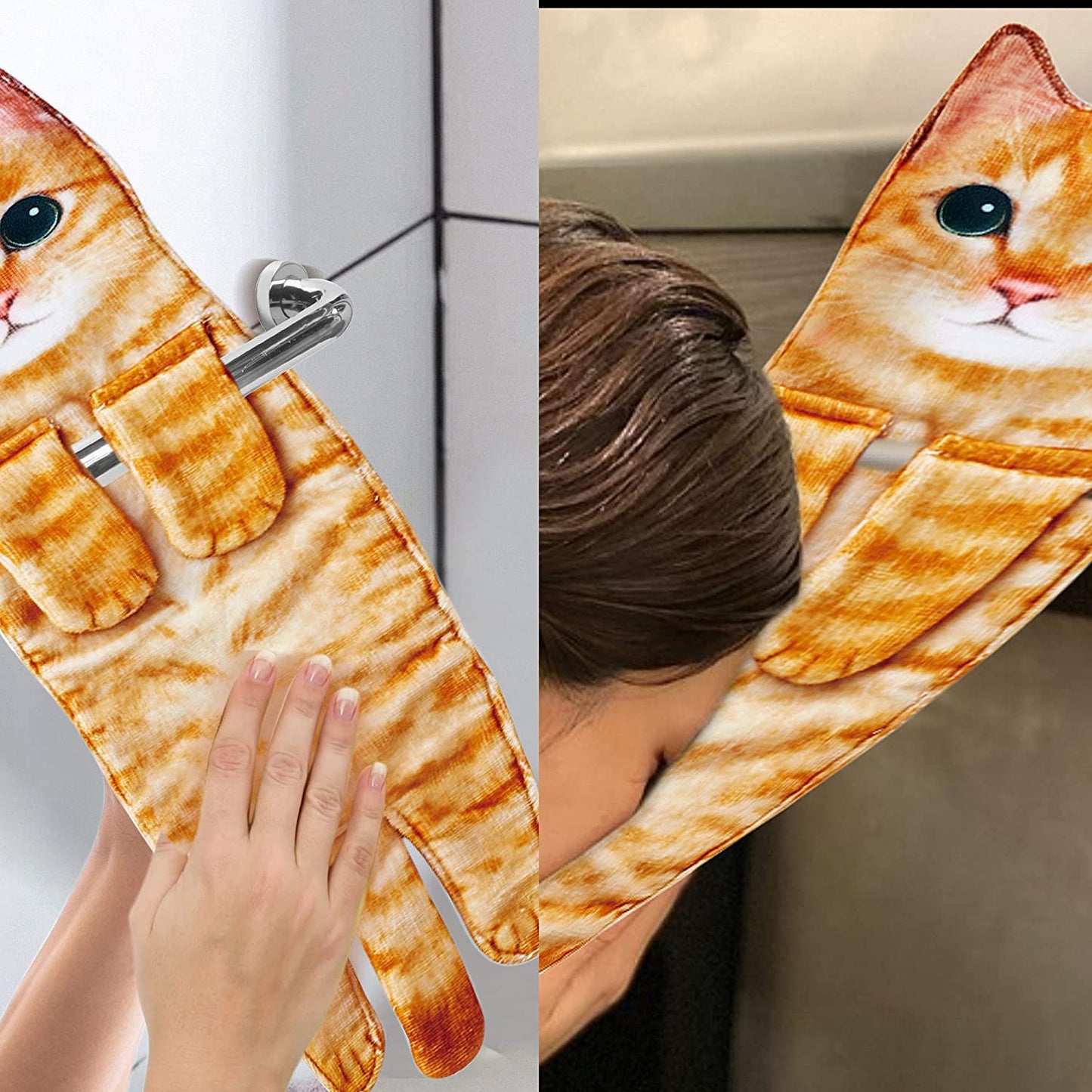 おもしろかわいい猫タオル