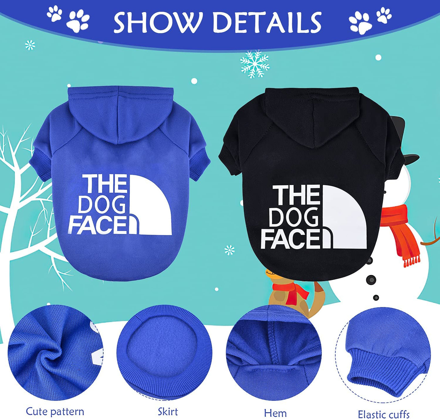 The Dog Face™ Winter-Hoodie für Hunde