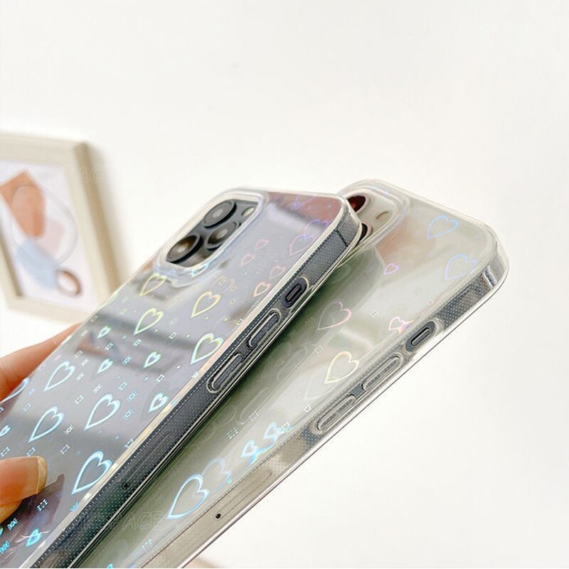 Aurora 3D Holographic Heart Phone Case