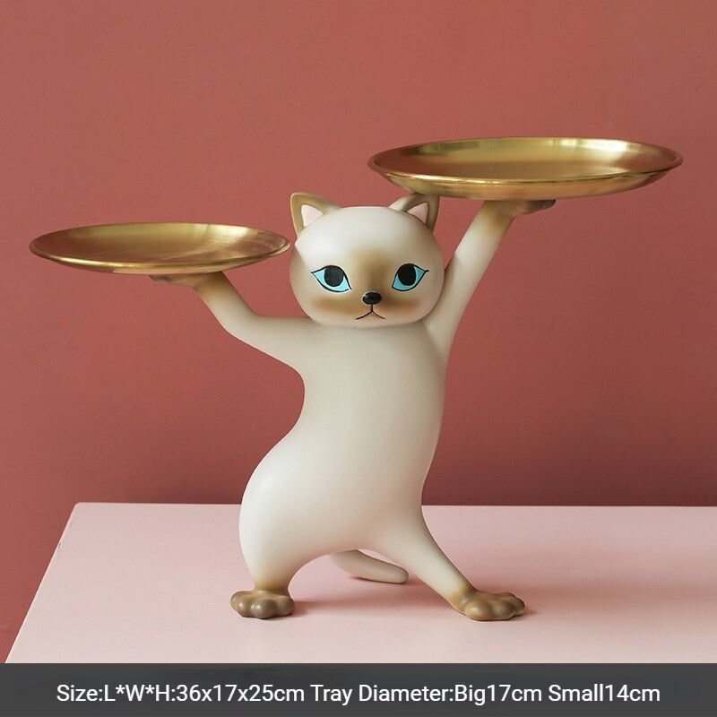 Egyptian Cat Storage Figurine
