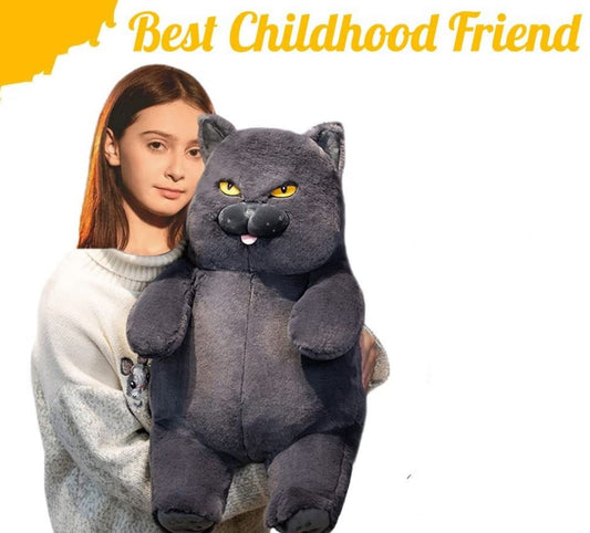 Fuming Furball Schwarze Katze Squish Plüschtier