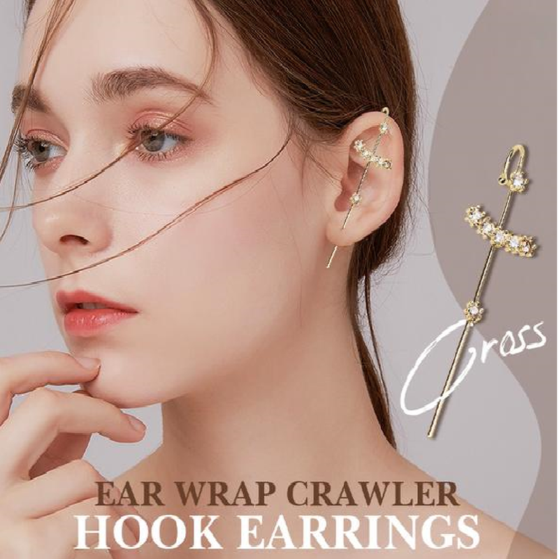 Crawler Hook Earring Luxury Ear Wrap Crawler Hook Earrings - DealbagcoCross