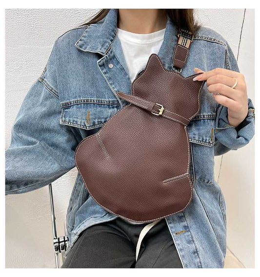 Süße Umhängetasche mit Katzenmotiv