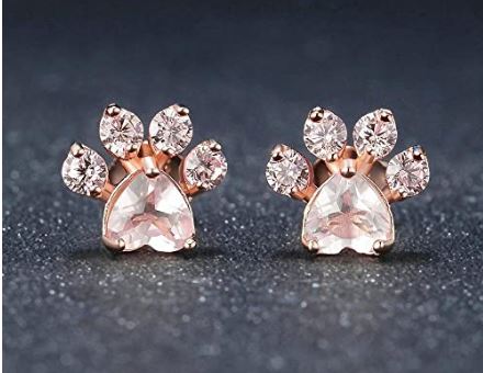 Adjustable Cat Paw Ring & Earrings