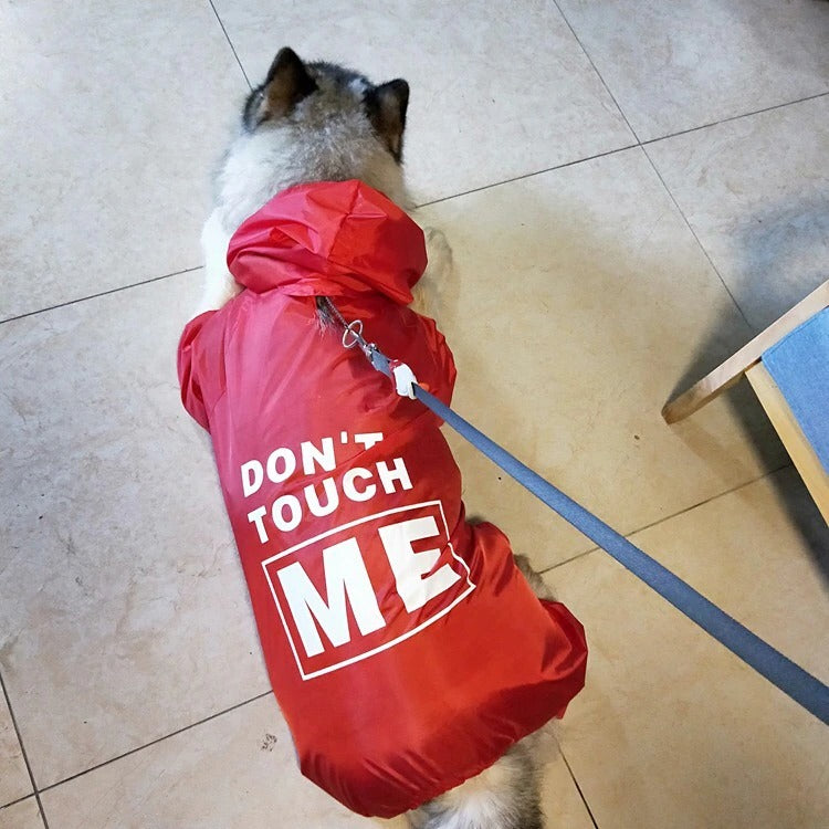 Hundepullover-Regenmantel (Don Touch me)