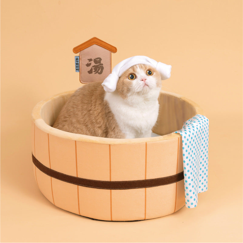 Japanese Onsen Bath Cat /Dog Bed