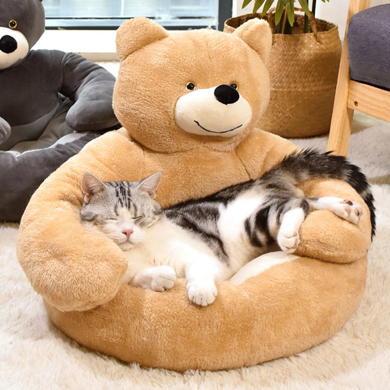 Bear Hug Plüschbett für Katzen und Hunde