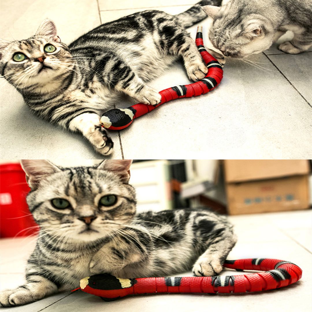 Interactive Smart Sensing Snake Cat Toy
