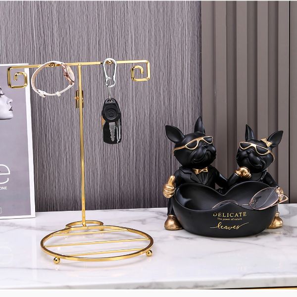 Nordic Twin & Big Mouth French Bulldog Desktop Decoration