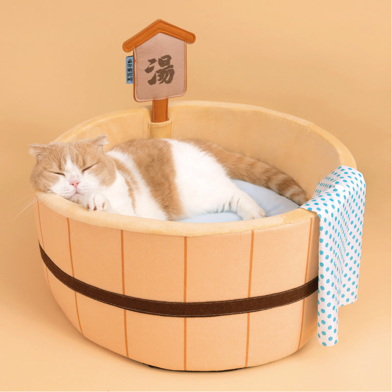 Japanese Onsen Bath Cat /Dog Bed