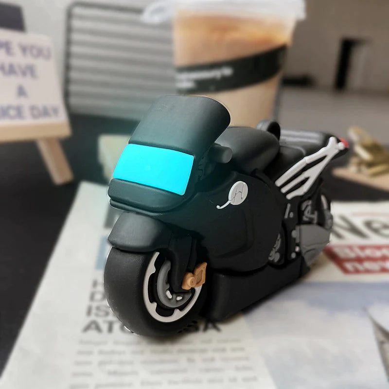 クールなバイク用ソフトシリコンAirpodケース