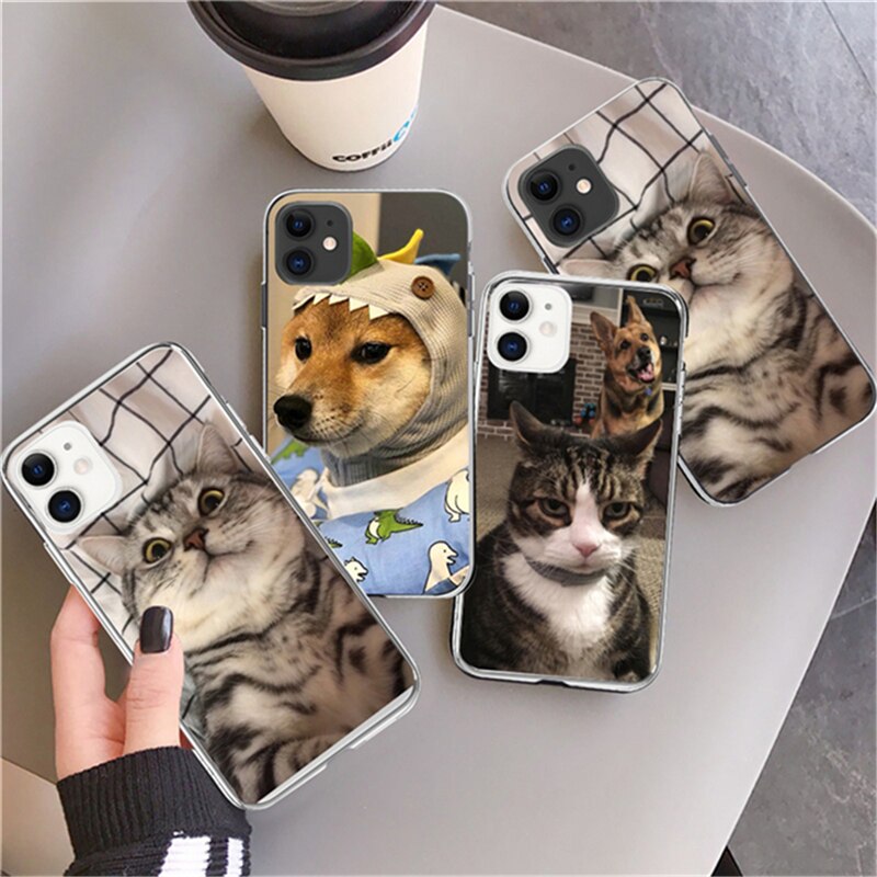 柴犬&猫デザインスマホケース