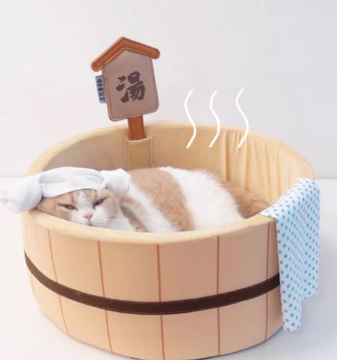 Japanese Onsen Bath Cat /Dog Bed