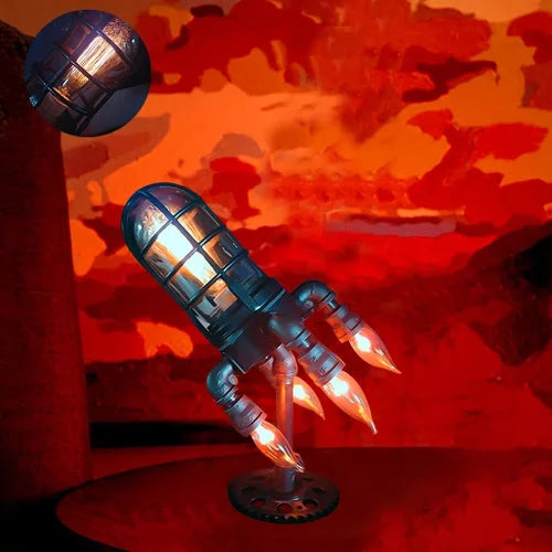Steampunk-Raketenlampe