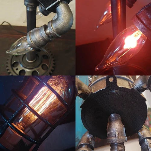 Steampunk-Raketenlampe
