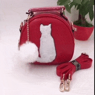 Umhängetasche mit Katzendesign von Roya