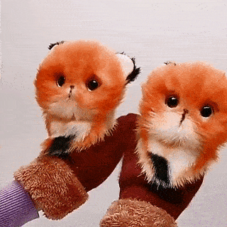 Hand-Knitted Pet Winter Gloves