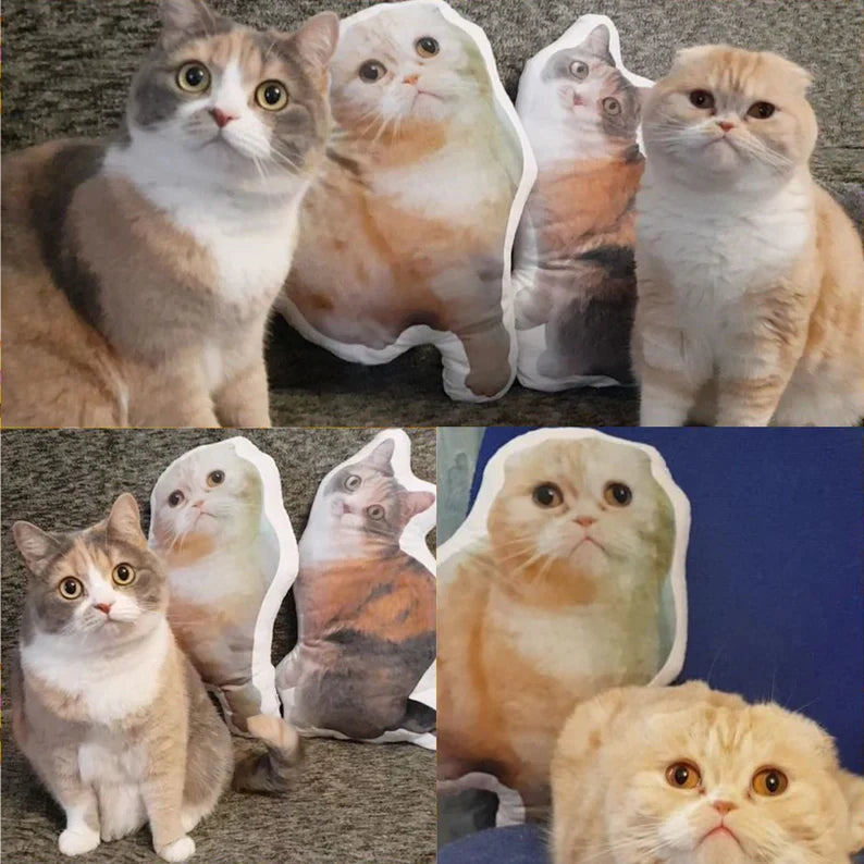 Personalisiertes Haustier 3D Portrait Plüschkissen