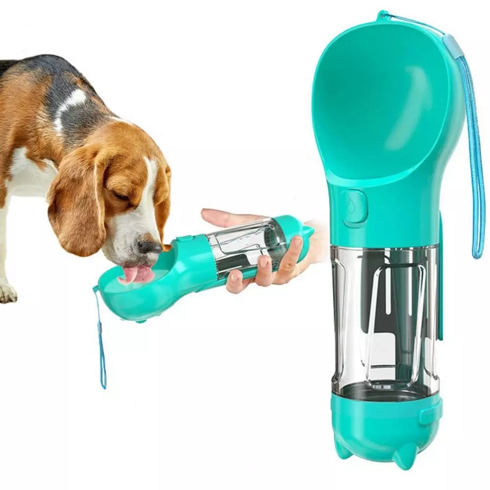 KOMMILIFE 5-In-1 Portable Dog Water Bottle