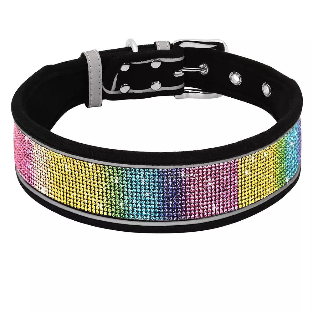 Bling Bling Rhinostones Dog Collar & Leash