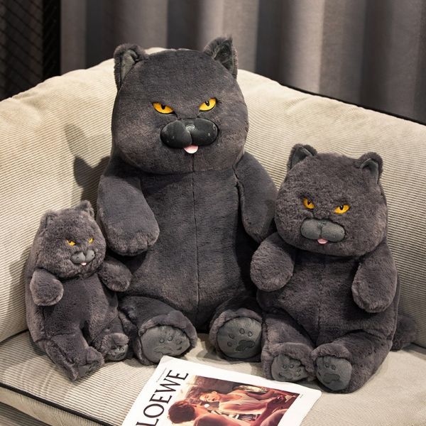 Fuming Furball Schwarze Katze Squish Plüschtier