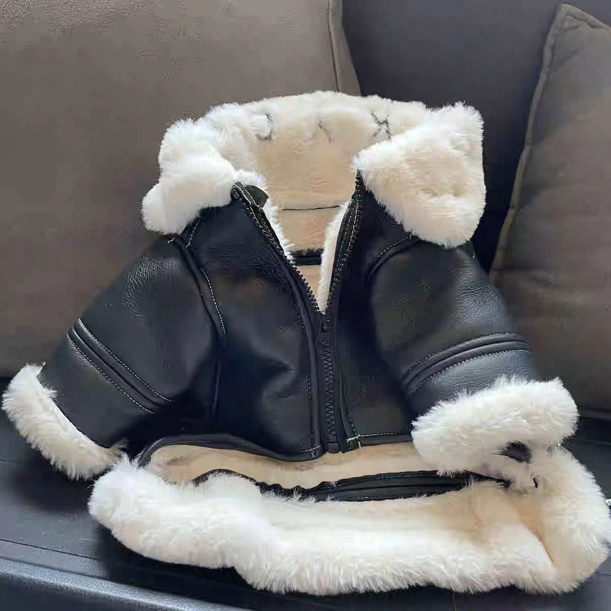 Premium Dog Leather Motorcycle Jacket