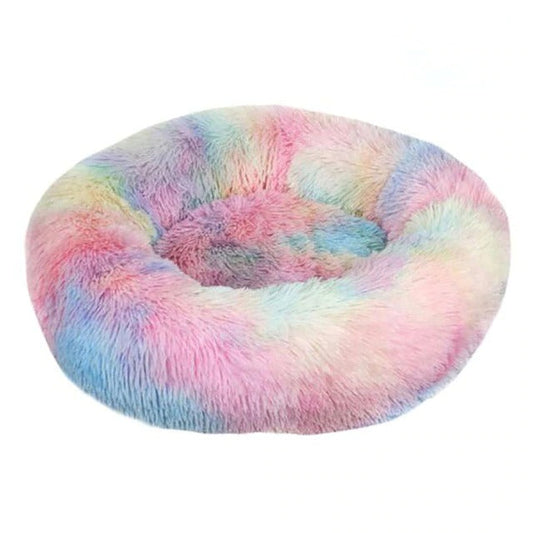 Barkermeow Round Plush Donut Cat & Dog Bed