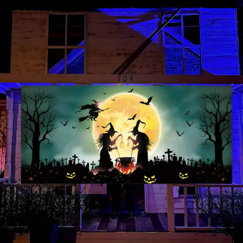 ハロウィンのガレージドアデコレーション
