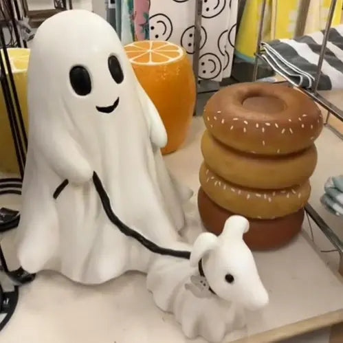 ハロウィーンのゴーストウォーキングドッグ＆焚き火ゴーストナイトライト