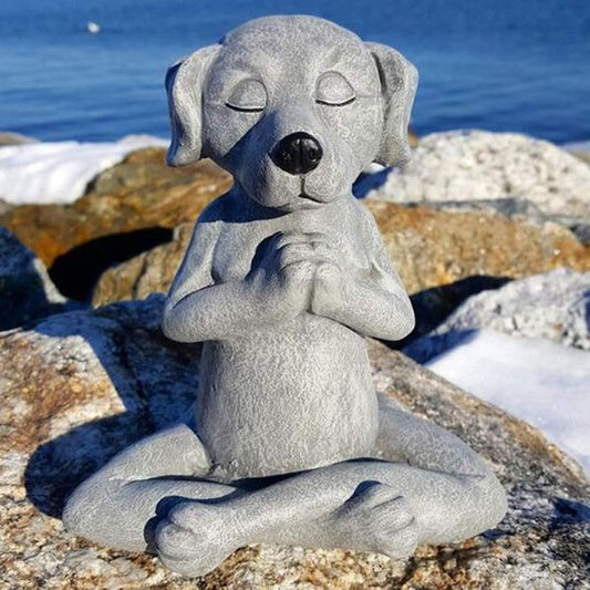 Zen-Meditierende Buddha-Hundestatue Buddha