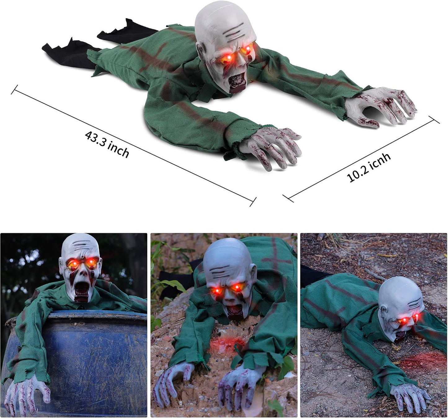 Crawling Zombie Halloween Decoration