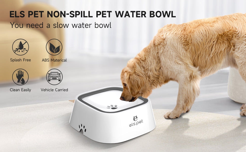 ELS Dog Water Bowl Dispenser Barkermeow