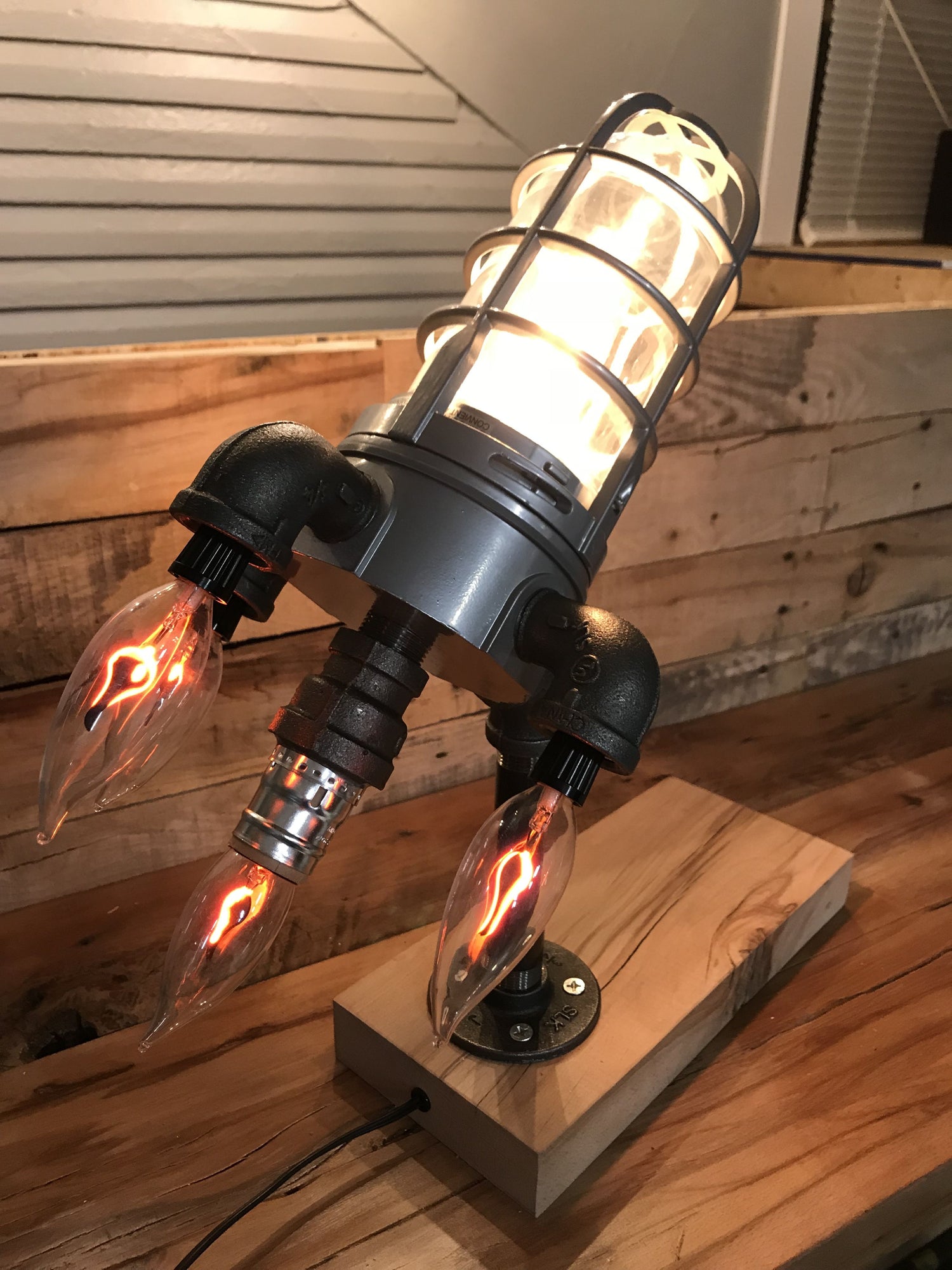Steam Punk Rockets Steampunk Rocket Lamp – Barkermeow