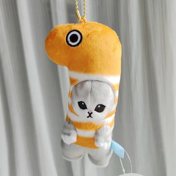 Kawaii Shark Cat Fried Shrimp Plush Doll Pendant Doll Beautiful