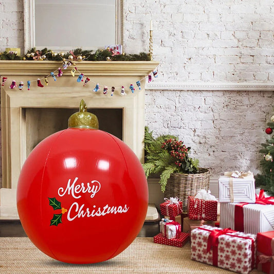 Riesige aufblasbare Weihnachtskugel-Dekoration (24 Zoll) 