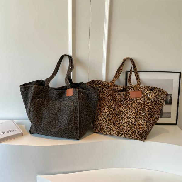 Leopard Print Large Tote Bag