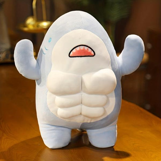 細身の筋肉ジムサメぬいぐるみ