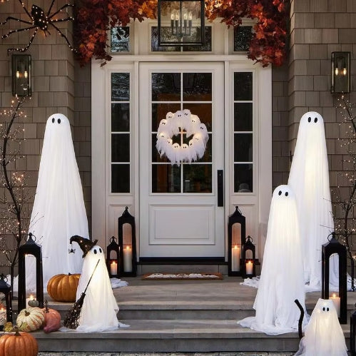 Halloween Ghost Wreath Ring Light