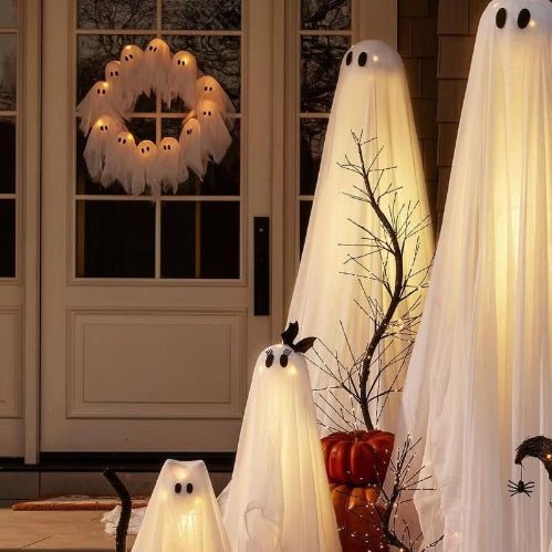 Halloween Ghost Wreath Ring Light