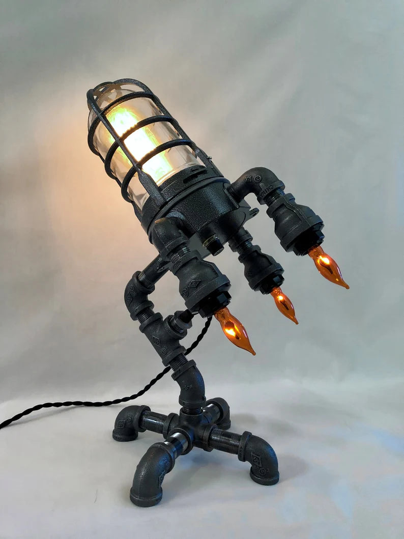 Steam Punk Rockets Steampunk Rocket Lamp – Barkermeow