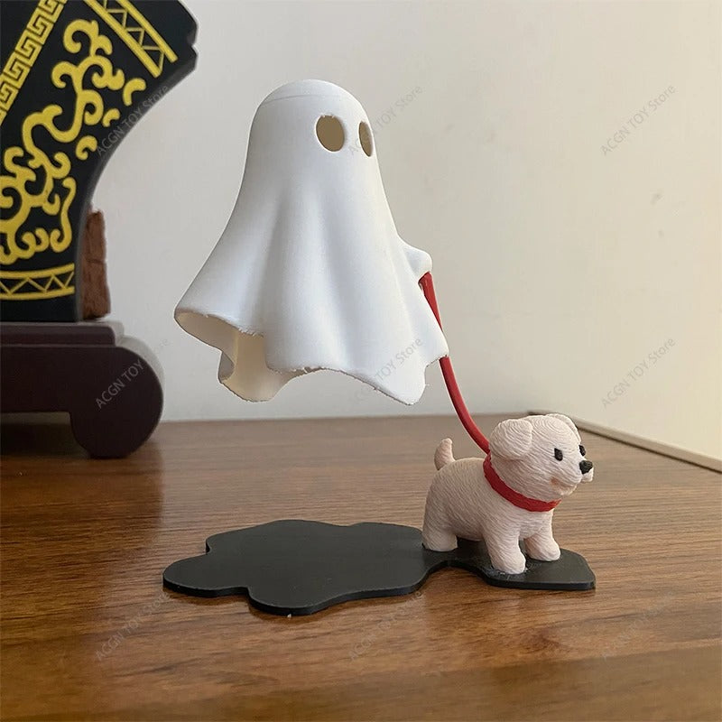 Halloween Ghost Walking Dog & Bonfire Ghost Nightlight