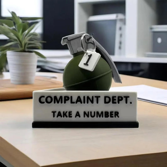 Grenade Complaint Department Desk Decor