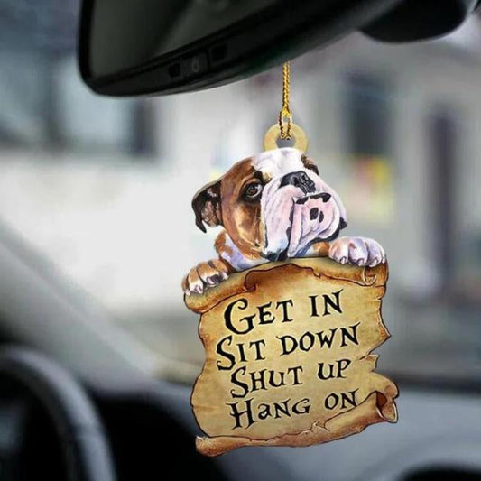 Zweiseitiges Hundeornament