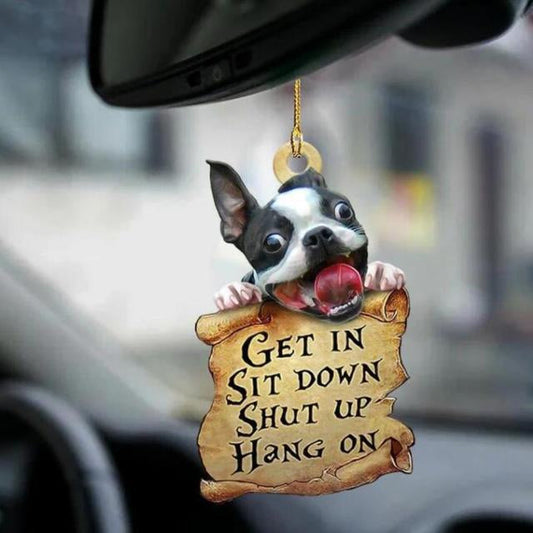 Zweiseitiges Hundeornament