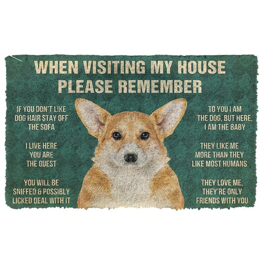 Doggo Welcome 滑り止めドアマット